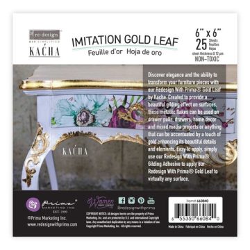 ReDesign Wih Prima®-Kacha Gold Leaf Füstfólia lapok